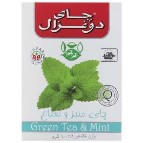 چای سبز نعناع 100 گرمی دوغزال 