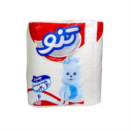 دستمال حوله ای كاغذی 3لايه 4رول تنو
