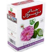 چاي سبز و گلسرخ 100 گرمی دوغزال 
